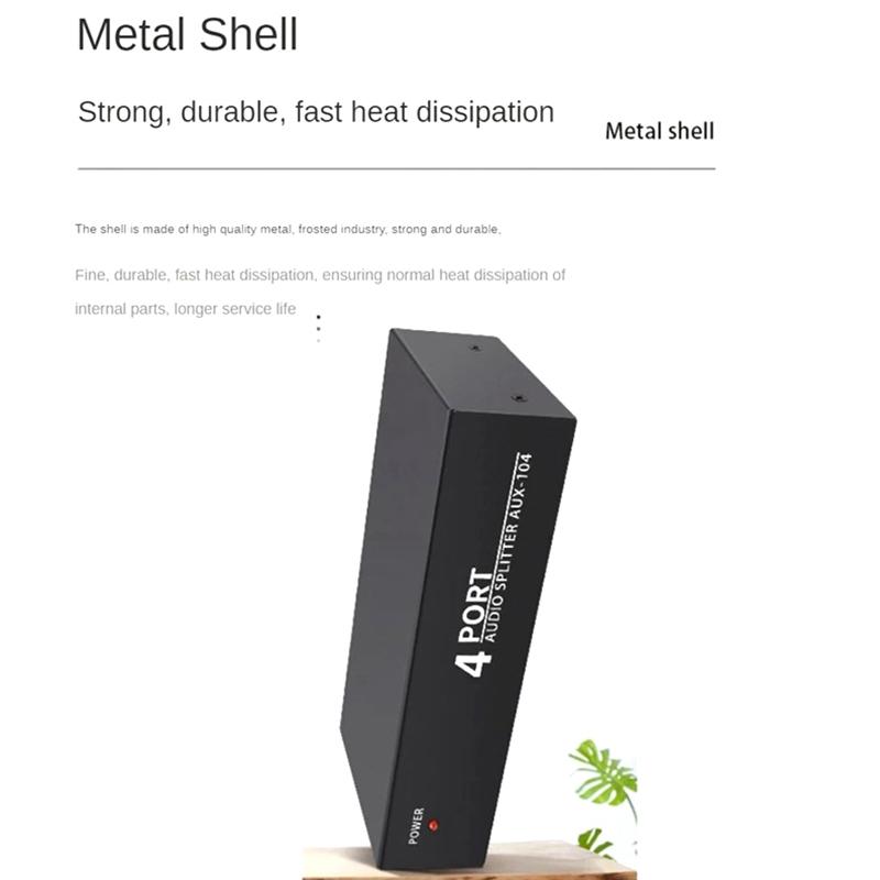 Аудиоразветвитель 1 вход 4 выхода Rca L/R Aux стерео аудиоразветвитель 1X4 аудиораспределитель для ПК DVD динамик сплиттер