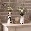 Hand Carved Animal Ornaments Resin Cute Vase, Farmhouse Decorative Flower Holder for Home Healing Pastoral Style Gift Office Decor, Pig/Cow/Sheep