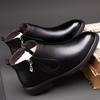 Men's New Winter Men's Cashmere Warm Chelsea Leather Shoes Business Casual High Top Cotton Shoes D560