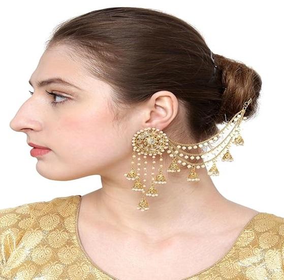 Latest Stylish Fancy Gold Plated Bahubali Traditional Jhumka Jhumki Earring for Women Girls