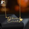 Personalized Stainless Steel Handwritten-Style Name Necklace for Women - Custom Christmas Gift
