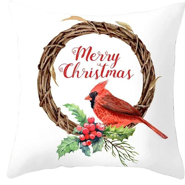 Рождественское украшение Наволочка для дивана Гостиной Наволочка для подушки % Полиэстер Многоразовая Наволочка Прямая доставка