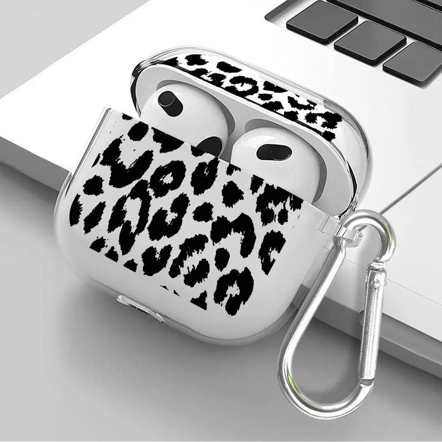 Прозрачные Чехлы для Наушников Чехол Для Airpods 1 Pro3 3 4 Pro Pro2 2 Леопардовые Модные Пятна