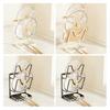 Yousheng Kitchen Pot Lid Storage Rack Carbon Steel Pot Lid Holder While Cooking Pot Lid Stand with Spoon Rest Removable Drip Tray for Countertop Pan