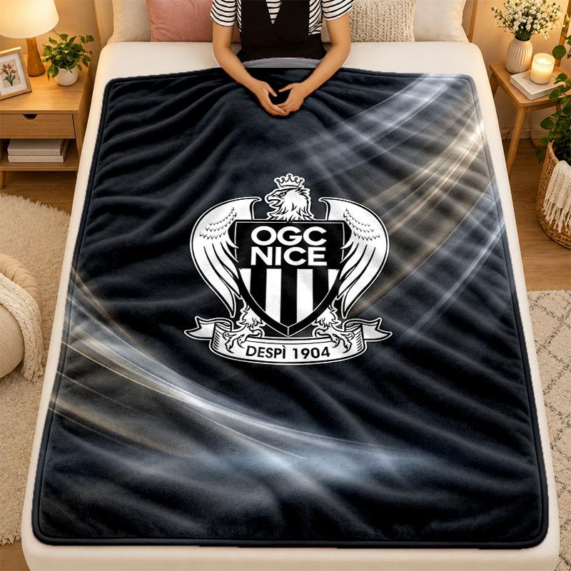 Flannel BlanketOGC Nice FC Warm Soft Throw Blanket for Indoor Sofa Bed Living Room Use