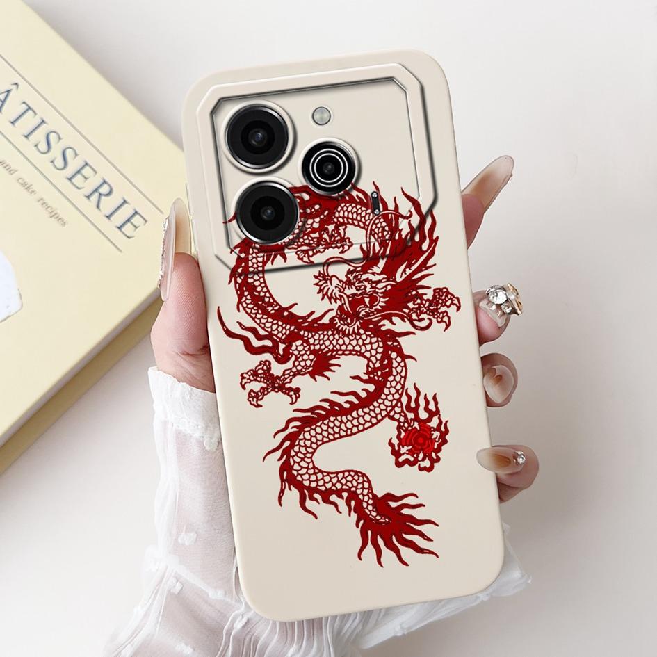 Pova 6 Case For Tecno Pova 6 Pro 5G Silicone Cover Cute Dinosaur Panda Camera Lens Protector Bumper For Tecno Pova6 Pro LI9 Capa