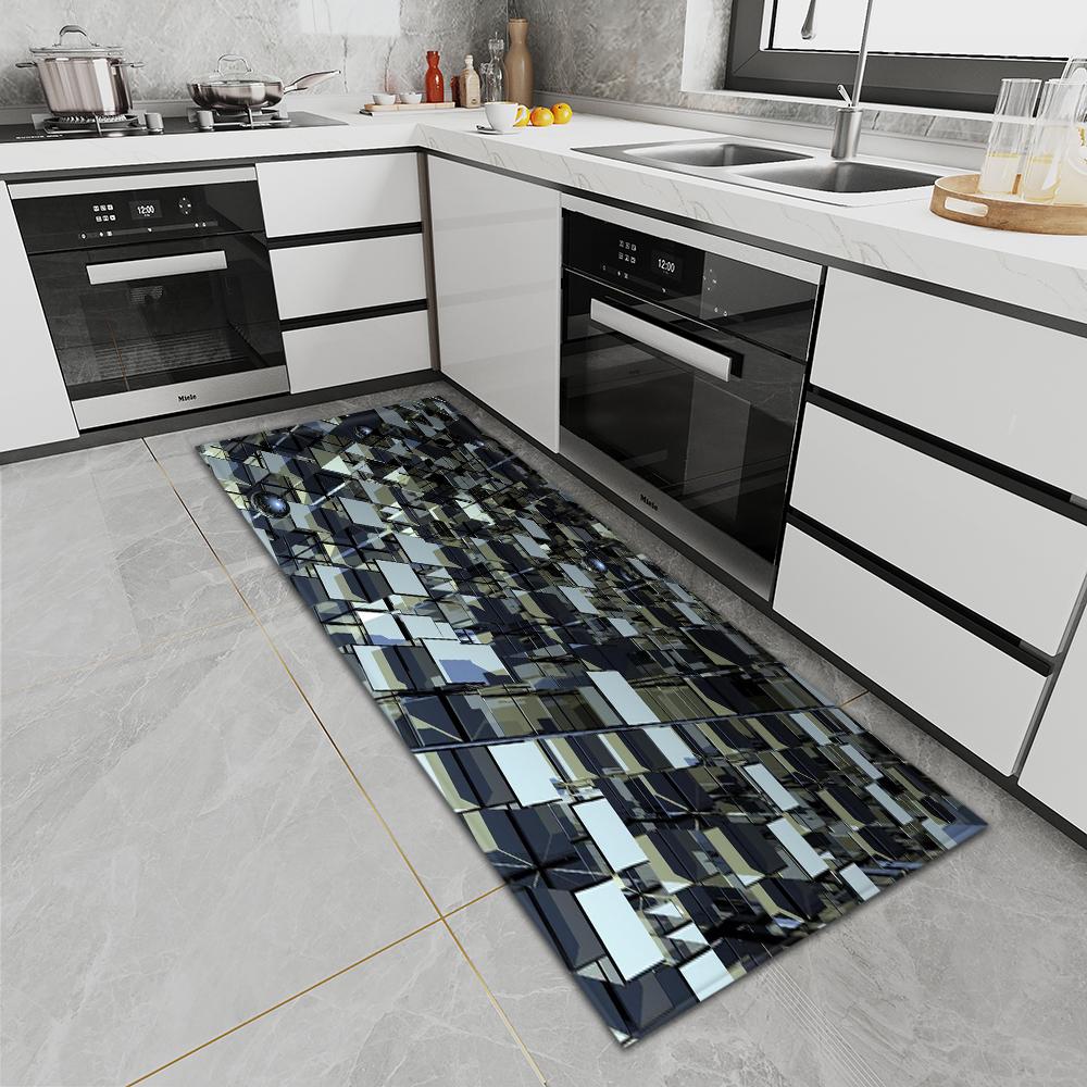 Коврик для входной двери, ковер для кухни, спальни, нескользящий напольный коврик для коридора, балкона, коврик с принтом, напольный коврик