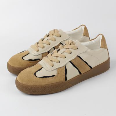 Модные кроссовки из коровьей кожи в стиле ретро, женские кожаные кроссовки на плоской подошве для повседневной носки