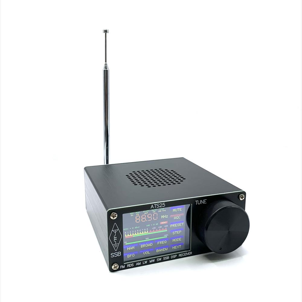 Вседиапазонный радиоприемник с крышкой из алюминиевого сплава Приемник DSP FM LW MW SW SSB с сенсорным экраном 2,4 дюйма