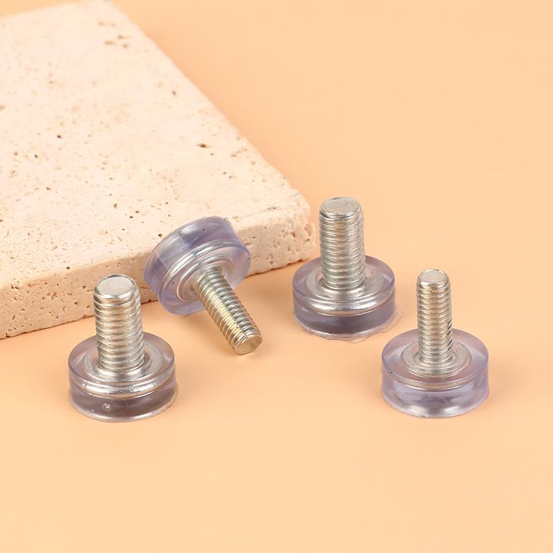 10 шт. прозрачная железная пластиковая мебель стол стул ножки регулируемые выравнивающие скользящие накладки M6 M8 винты в противоскользящих накладках для ног