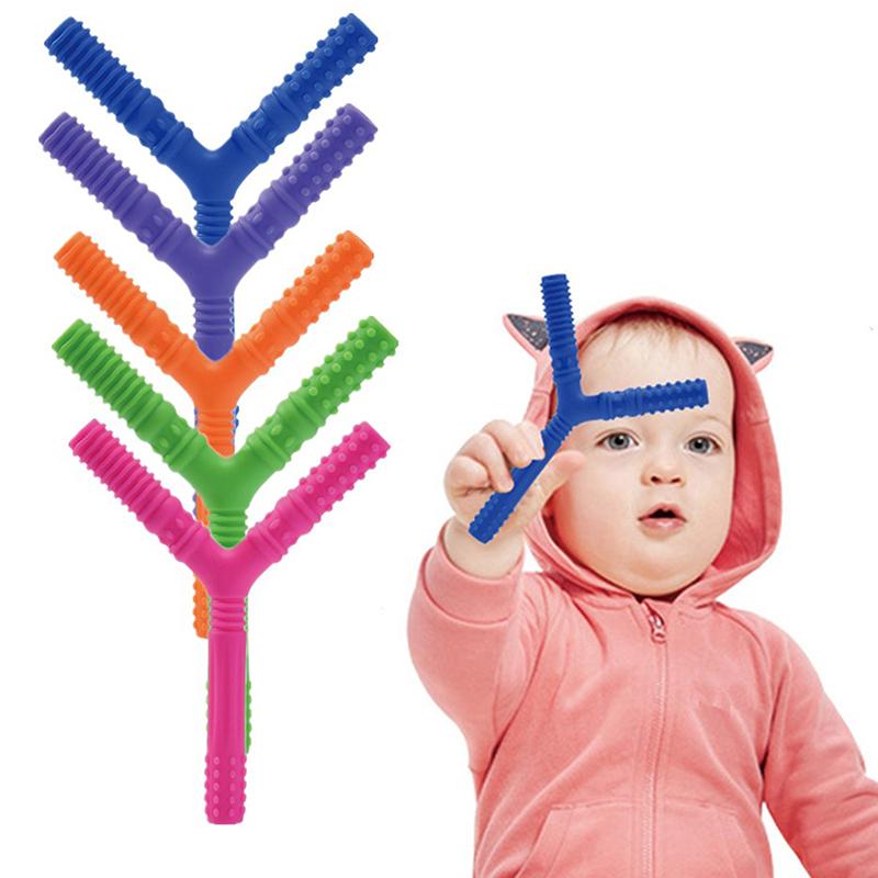 Детская жевательная трубка, логопедический массажер для зубов, детские разговорные инструменты для аутизма, сенсорная речь, оральная мышечная реабилитация, обучение