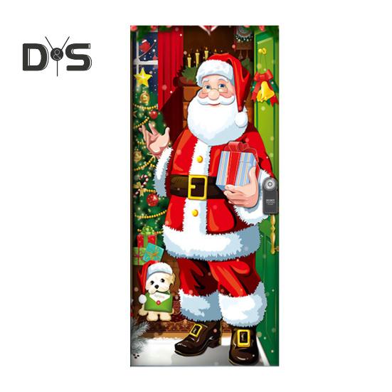 Рождественская накладка на дверь Санта-Клаус/Рождественская елка/Снеговик, подвесной баннер на дверь, декор для украшения входной двери