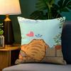 Funny cute cat peeking out  Pillow Case Natural Linen Pillow Case DoubleSided Decor Sofa Pillowcase Home Decor