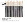Decorative Fabric Oven Handle Wrap Farmhouse Stove Skirt, Plaid Crochet Lace Curtain, Easy Install Strap Shade Skirt Curtain with Ties for Cottage
