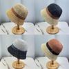 Stylish Round Top Short Brim Black White Khaki Orange Fisherman Hat For Women Breathable Sun Protection