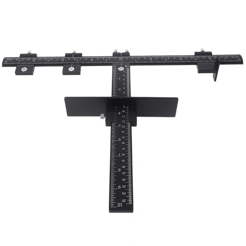 Мебельная фурнитура Регулируемый пуансон-локатор Деревообрабатывающий сверлильный шаблон Направляющая для сверления для установки ручки на дверь ящик