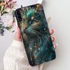 Чехол для телефона Samsung Galaxy A90 5G Чехол для Samsung A90 5G SM-A908B Элегантный Цветочный Кот Раскрашенный Черный Силиконовый Мягкий ТПУ Чехлы