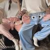 Cozy Couple Pajamas: Funny Elephant Nose Design Men's Pants & Cute Warm Women's Pants for Autumn/Winter