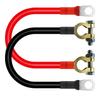2 шт. 50 см 2 AWG Аккумуляторный кабель с ПВХ изоляцией для использования в автомобилях, грузовиках, лодках и системах возобновляемой энергии