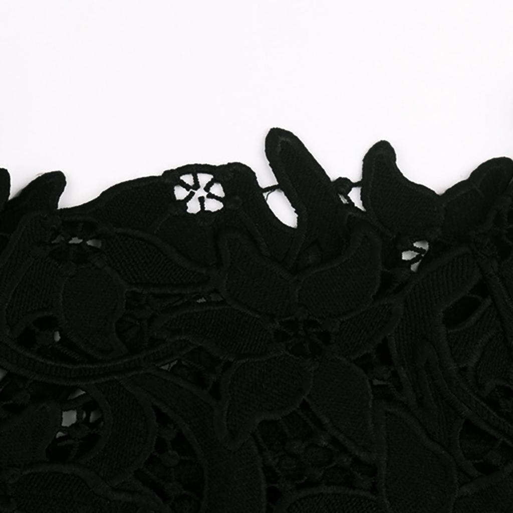 Women's Fashion Casual Solid Color Lace Stitching One-neck Lace Long-sleeved Sweater