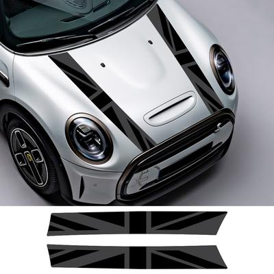 Наклейка на капот автомобиля, крышка для MINI Cooper S F55 F56 F57 LCi2, отделка решетки радиатора, виниловая накладка, декали, стиль Union Jack, декорация