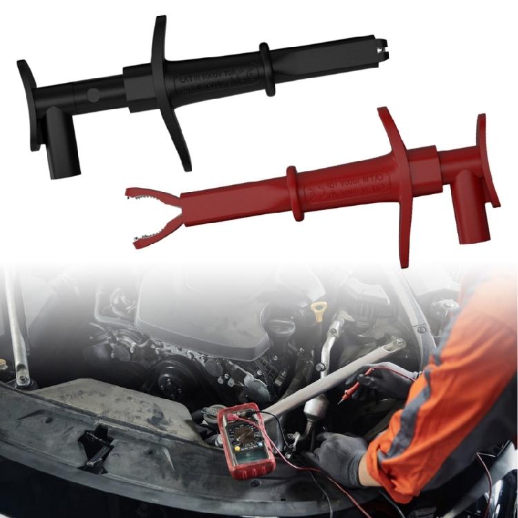 4mm Banana Socket Multimeter Test Leads Alligator Clip Test Probes Hook Quick Test Car Inspection Hook Professional