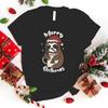 Hot Merry Christmas Sloth T Shirt Men/Women'S Funny Printing T-Shirt Casual Cool Streetwear Fashion T Shirt Couple Hip Hop Shirt