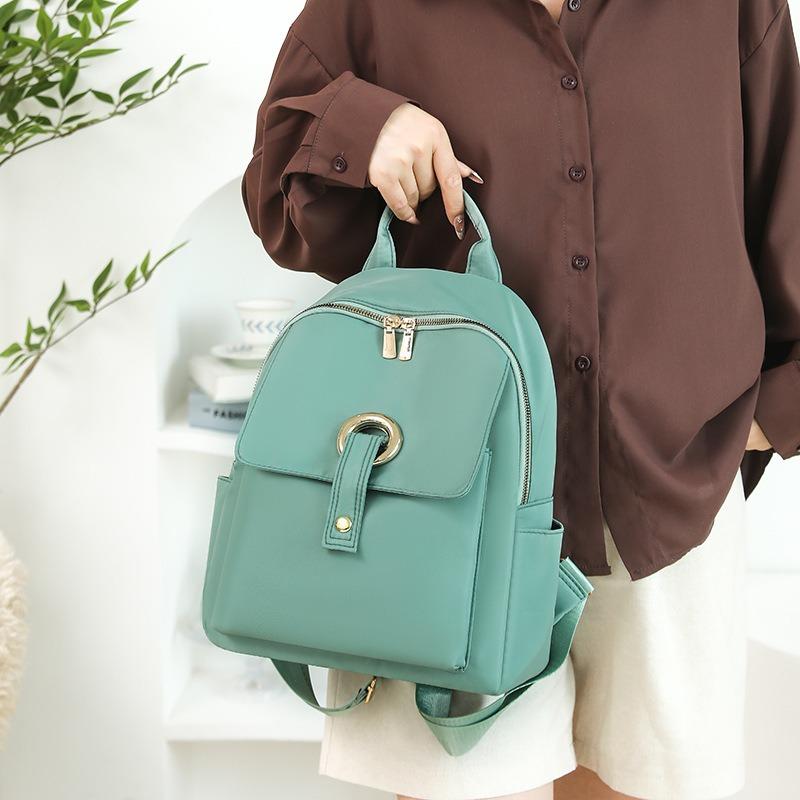 Повседневный однотонный рюкзак женский новый модный рюкзак для студенток, школьный рюкзак для поездок на работу, большая вместимость, дорожный рюкзак, тренд