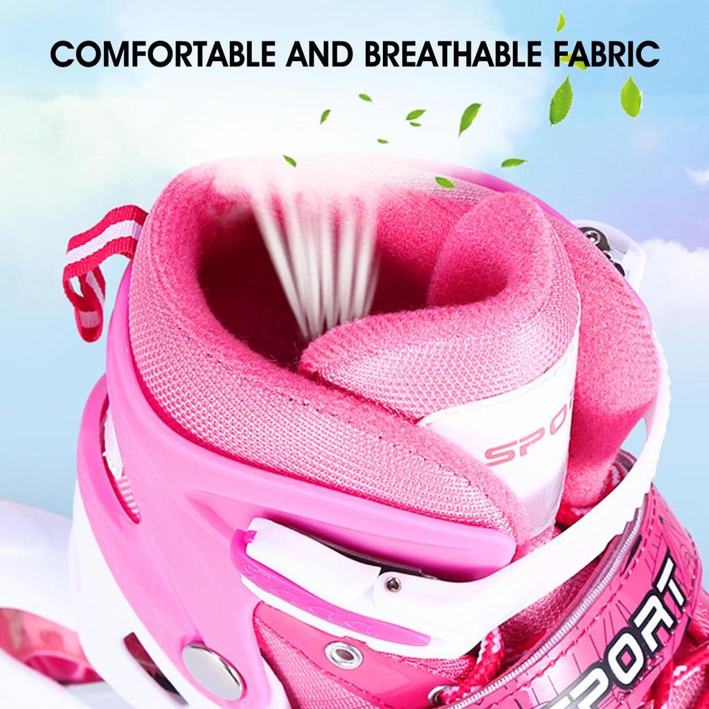 Светящиеся детские роликовые коньки со вспышкой для мальчиков и девочек, размеры S/M/L, Рождественский подарок для детей, удобные дышащие