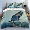 Heron Artwork Set, Home Decor Soft Skin-Friendly Bedding Set Includes 1 Duvet Cover And 2 Pillowcase, Gift