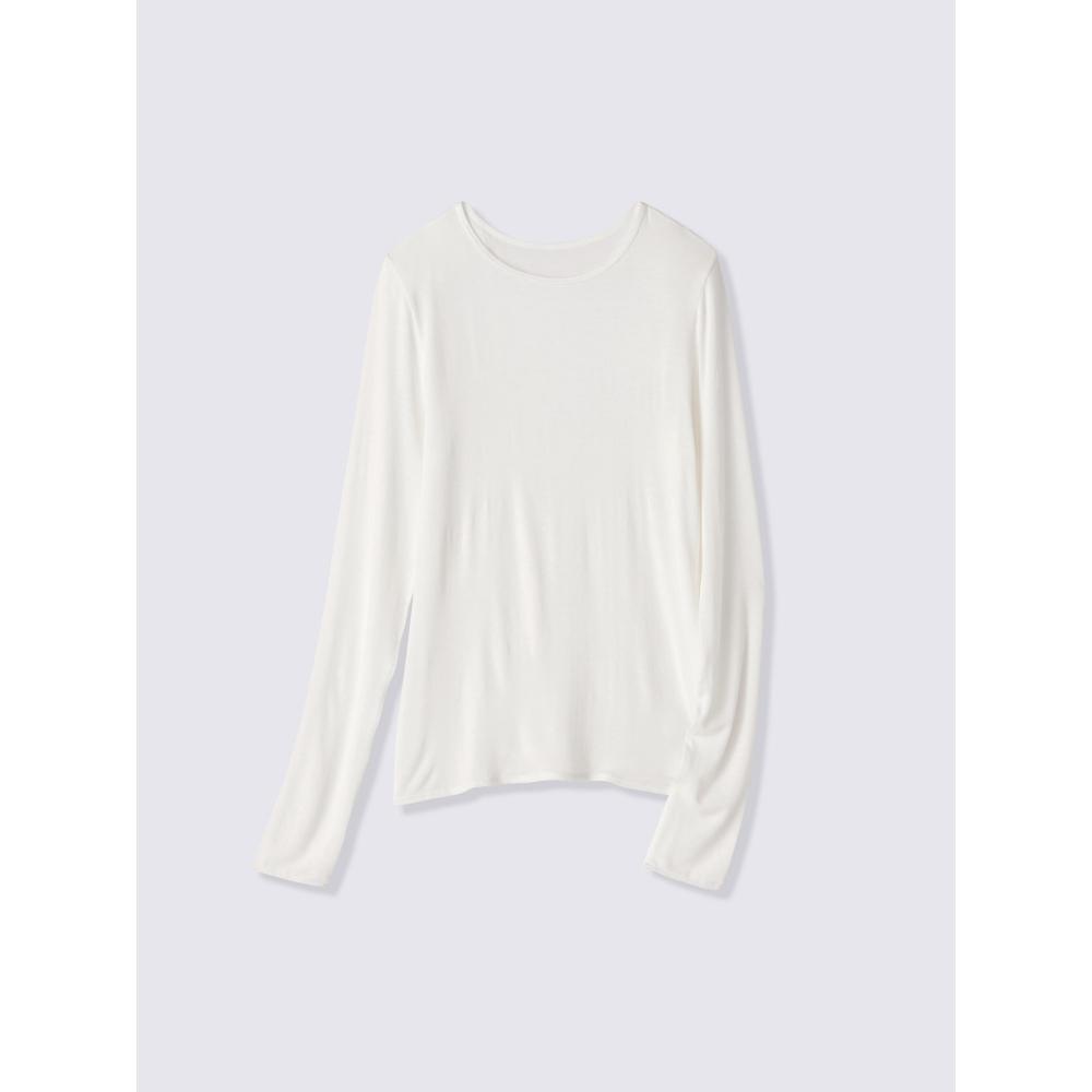 GU by Uniqlo Теплая прозрачная футболка с круглым вырезом, 1/2 рукава