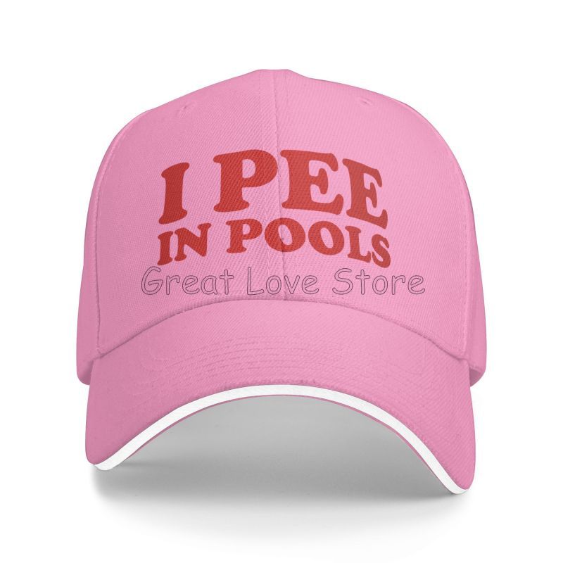 I Pee in Pools Funny Sandwich Baseball Cap for Unisex & Women Unisex Adjustable Snapback Caps Summer Casual Sun Hats Trucker Hat