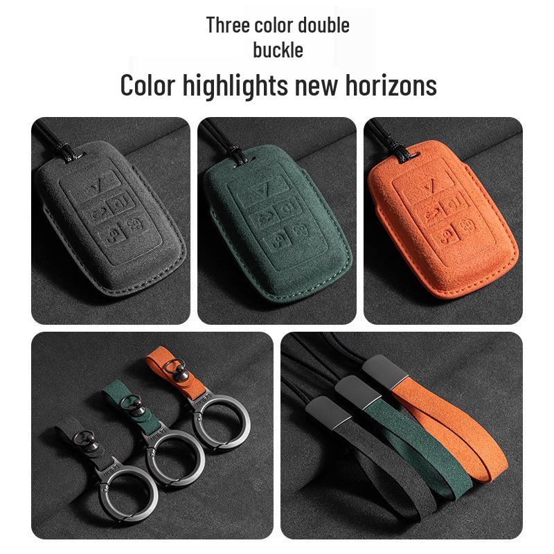 Совместимый 3D замшевый чехол для ключа для моделей Land Rover, Range Rover Discovery, Sport 2 и Autobiography 4-го/5-го поколений.