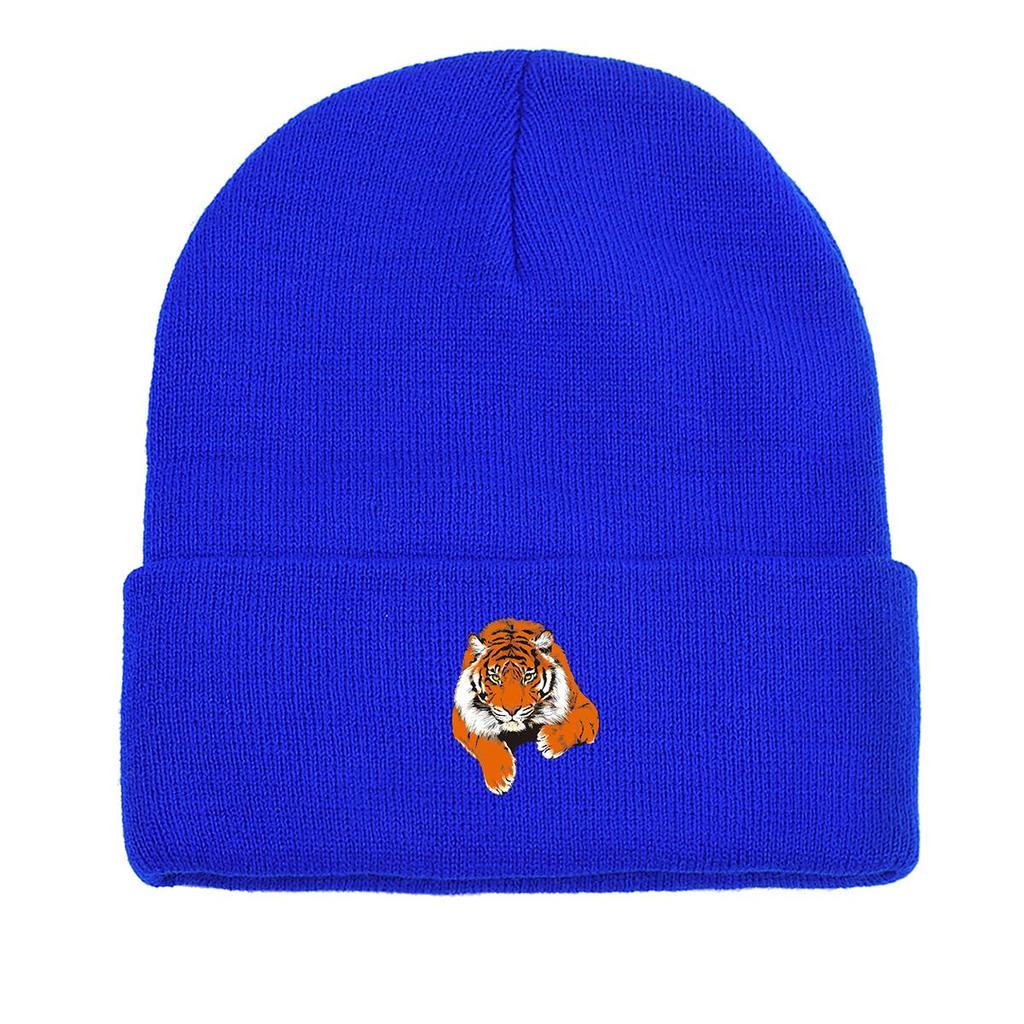 Lifelike Tiger Winter Knitted Cap Beanie, Animal Man Cap Stretchy Autumn Hip Hop Bobble Hat Knit Hat Beanie