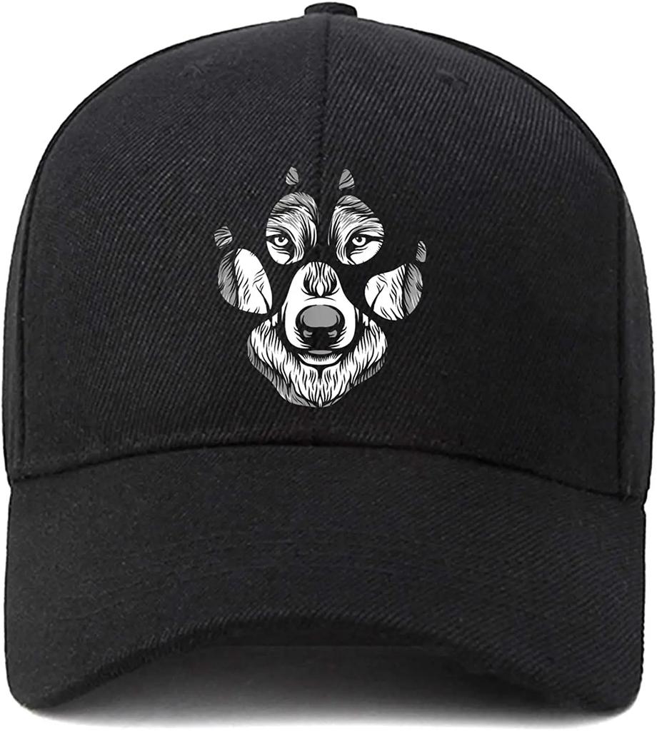 Wolf Paw Baseball Cap Adjustable Dad Hat Unstructured Cotton Hat Unisexs Cap Polyester Adult Unisex Four Seasons Casual Snapback