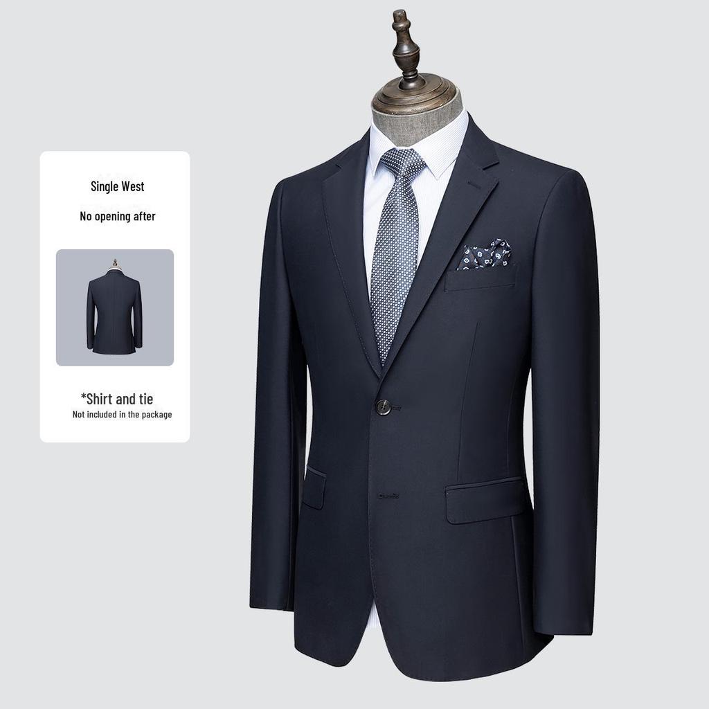 Высококачественный мужской деловой пиджак из серой шерсти