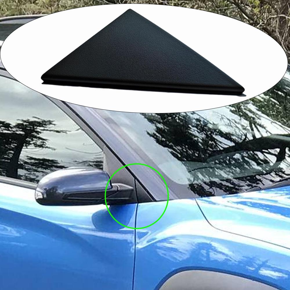 Car Rearview Mirror Triangle Panel Cover for Hyundai Kona 2018 2019 2020 2021 2022 2023 86190-J9000 86180-J9000 Unpainted Black