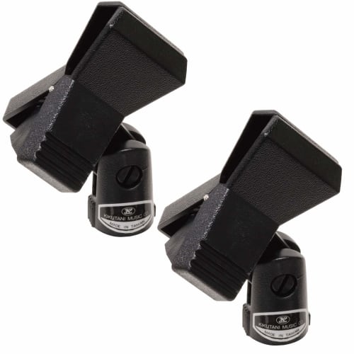 Kikutani MH-2 Clip-on Microphone Holder, 18-37mm Diameter, Set of 2