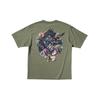 Uniqlo X Kosuke Kawamura X Capcom Коллаборация SS24 Monster Hunter Футболка с коротким рукавом с принтом на спине Унисекс Футболка Оливковый 472182-56