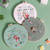 3Pcs Beginners Embroidery Kit Hand Cross Stitch Practice Kit with Patterns Hoop