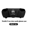 Suede Car Eyeglass Case Sun Visor Glasses Holder Magnetic Clips For Citroen C4 C3 C5 C1 C2 C6 VTS C4L DS3 DS4 DS5 Grand Berlingo ajf256