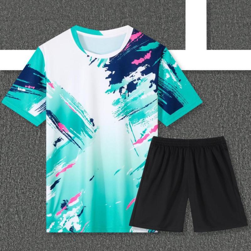 Quick-Dry Sports T-Shirt Set Badminton Tennis Volleyball Running Unisex Adult Lightweight Athletic Wear