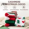 Coral Velvet Floor Socks 1 Pair Fleece Christmas Fuzzy Socks, Warm Fluffy Plush Holiday Party Slipper Unisex Thick Sleeping for Fall Winter