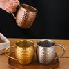 Кружка Moscow Mule с молотковым рисунком Ретро пивная кружка Бокал для вина Стальная кружка KTV