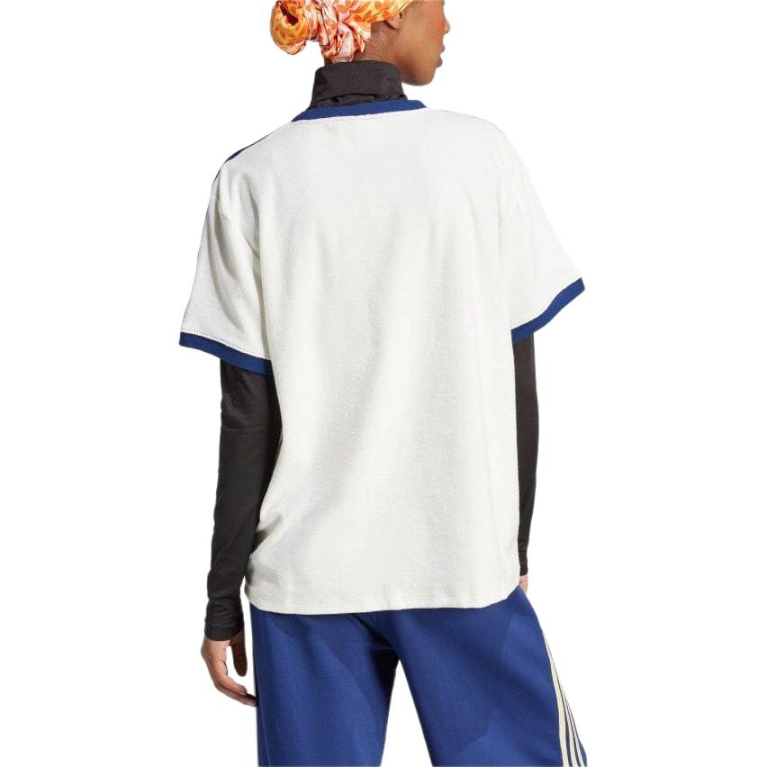 adidas originals Women's Terry 3-Stripes Tee White IT9842