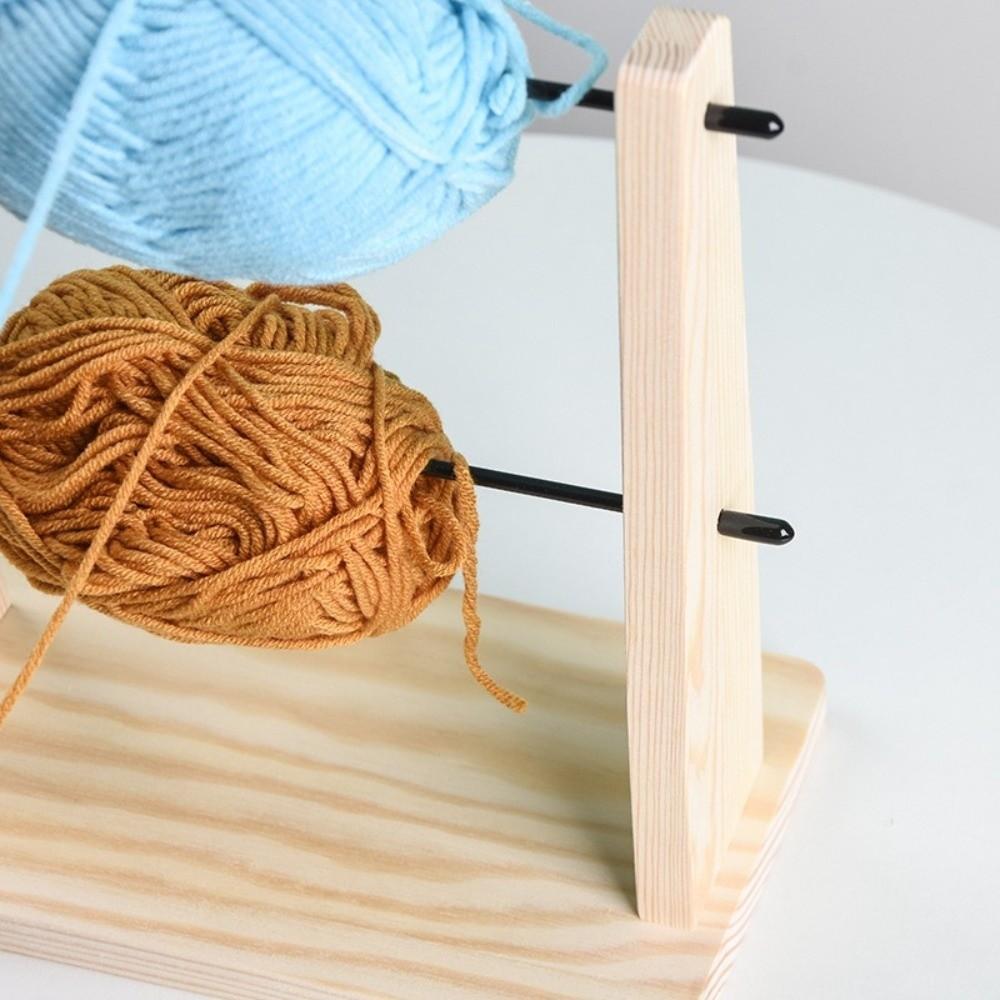 Solid Wood Wire Winding Rack Detachable Spindle Winder Wool Storage Rack  Craft Supplies