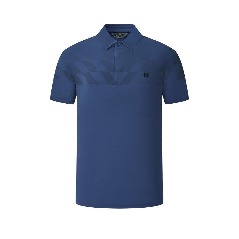 Fila Спортивная футболка-поло с коротким рукавом, вязаный пуловер, серия Golf, удобная, мужские топы A11M625158F-NV