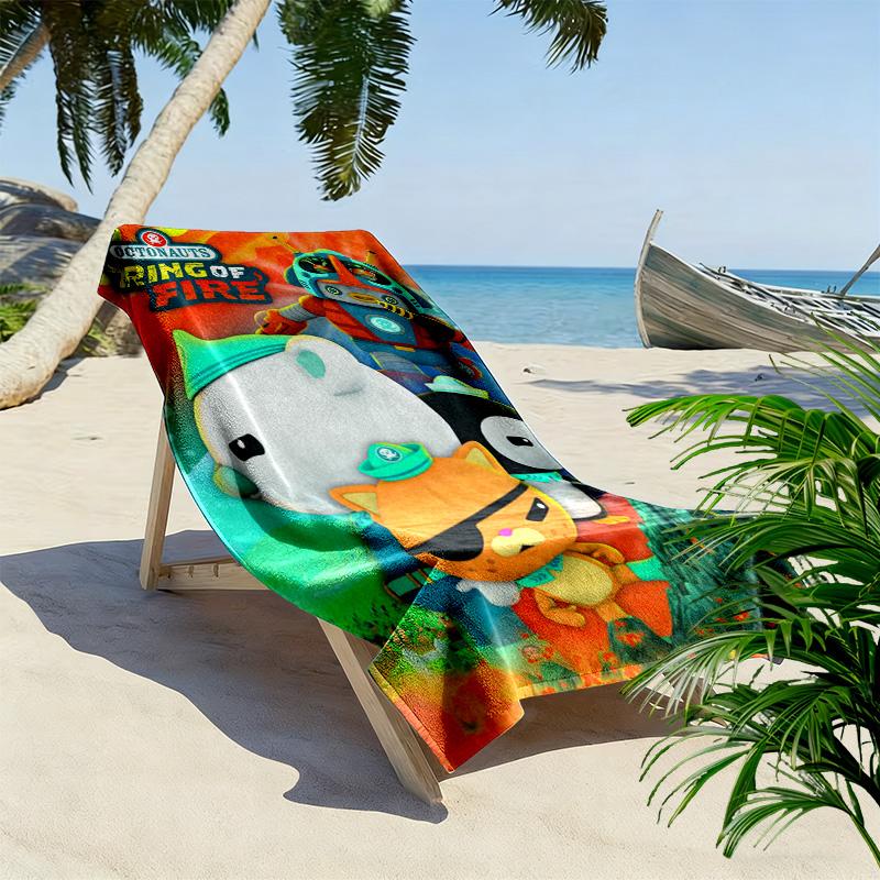 Octonauts Print Beach Towel, Large Soft Quick Dry Towel for Beach Camping Swimming