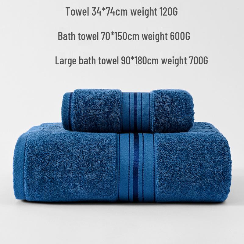 Large Quick-Dry Water-Absorbent Pure Cotton Bath Towel (90x180 cm) for Adults
