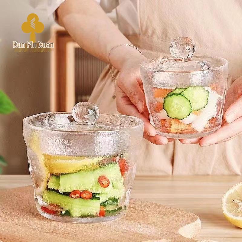 Японская стеклянная банка для маринования с молотковым покрытием, пищевого качества, для огурцов, овощей, квашеной капусты и маринованных на ночь